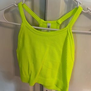 Neon yellow crop top NEVER WORN